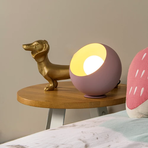 Lucide DOREDOS - Tafellamp - Ø 20 cm - 1xE27 - Roze - sfeer 1